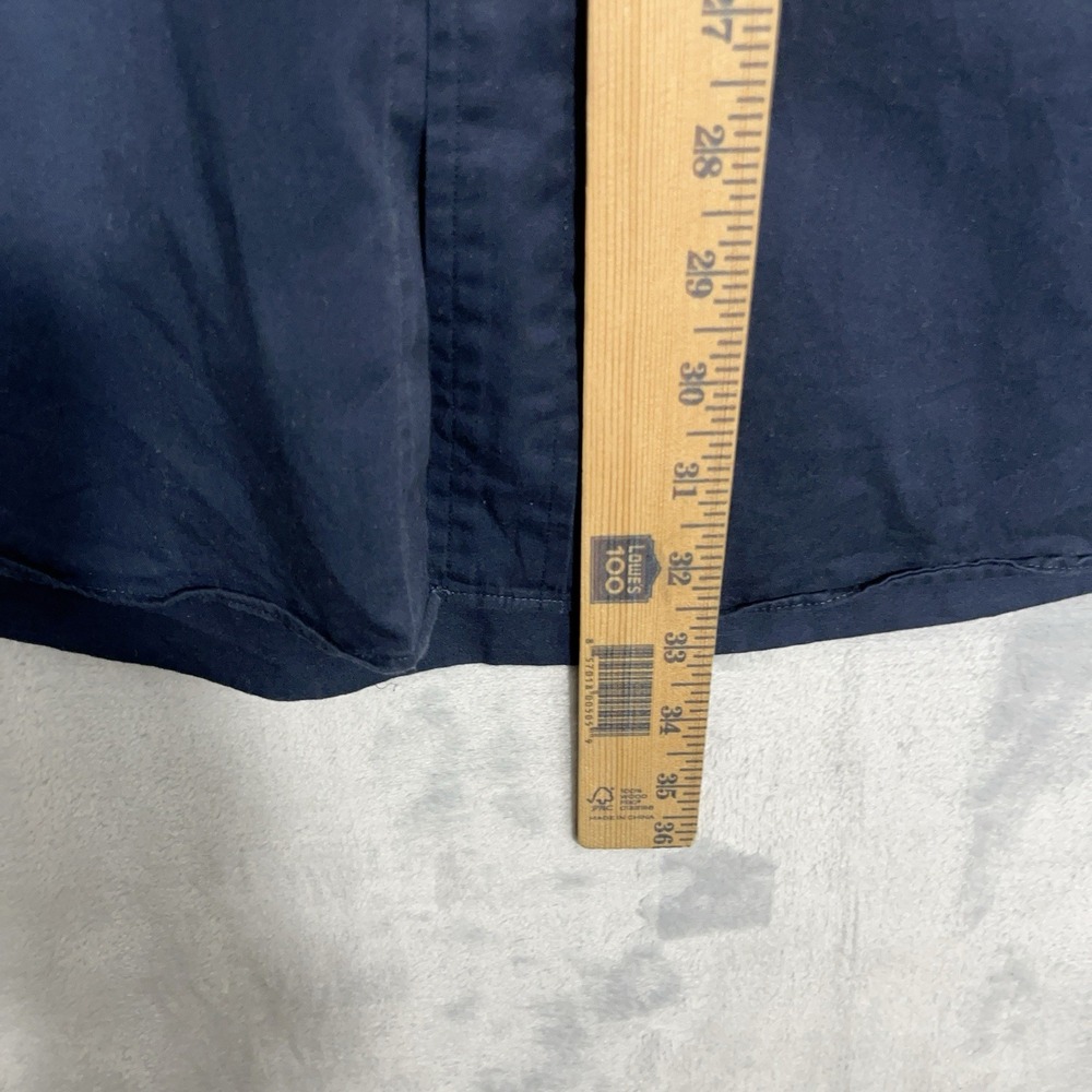 Brooks Brothers 346 Dress Button UP Shirt Mens XL Navy Blue Long Sleeve Preppy - Picture 6 of 10